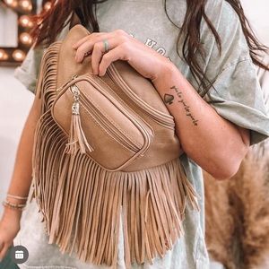 Fringe bumbag purse